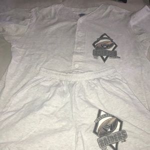 Vintage Raiders jersey and shorts set